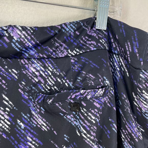 EP New York Womens XL Texture Print Black Multi Golf Skort Pull On Stretch - Picture 9 of 9